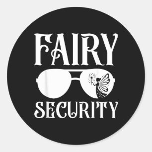 Sticker Rond Costume de fête d'anniversaire de sécurité de fée