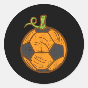 Sticker Rond Costume de football de Halloween Byll Pumpkin Foot
