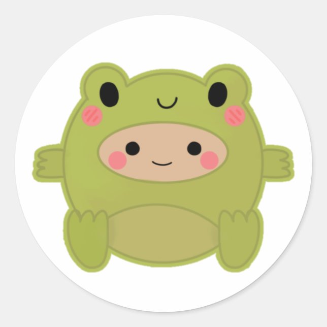 Sticker Rond costume de froggy (Devant)