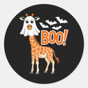 Sticker Rond Costume de girafe Boo Drôles d'amoureux des animau