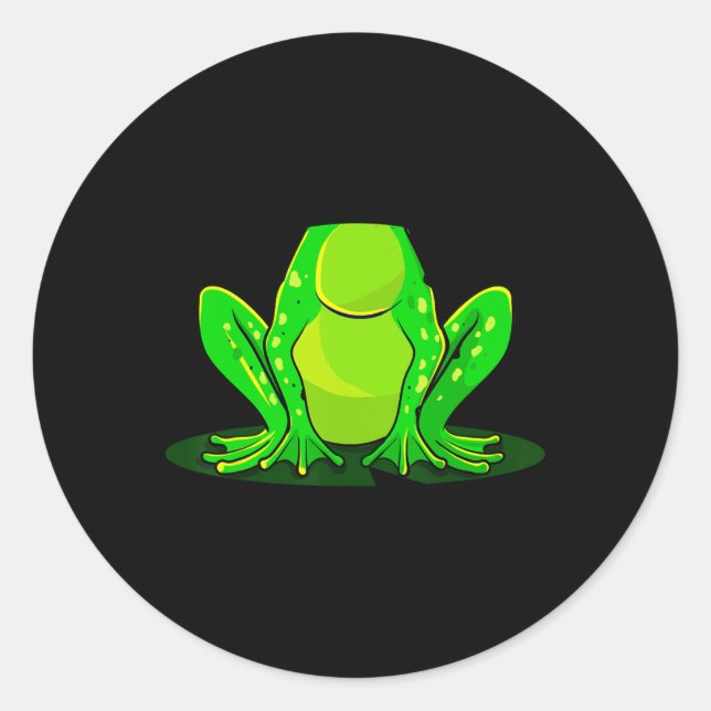 Sticker Rond Costume de grenouille Halloween Green Toad Kids Ho (Devant)