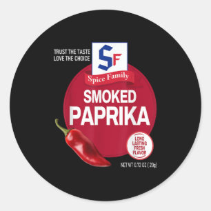 Sticker Rond Costume de groupe d'épices de Halloween au paprika
