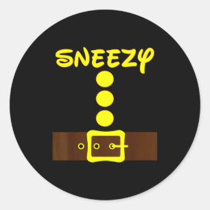 Sticker Rond Costume de groupe facile pour Halloween Nain Corre