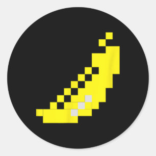 Sticker Rond Costume de groupe Pixel Bynana jeu vidéo des année
