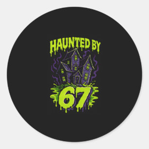 Sticker Rond Costume de Halloween pour parents mèmes 67 Rot de
