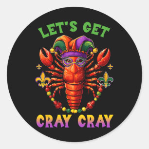 Sticker Rond Costume de langouste amusant Enfants Enfants Enfan