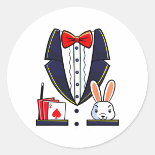 Sticker Rond Costume de magicien Halloween Magazine Hommes Femm