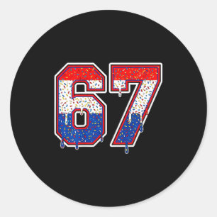Sticker Rond Costume de maillot numéro 67 Adulte Nk pour femmes