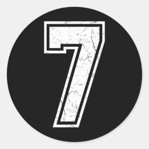 Sticker Rond Costume de mème assorti numéro 7 67 Hommes Femmes