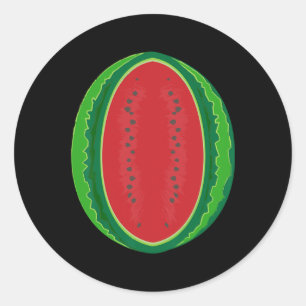Sticker Rond Costume de pastèque Fruit de melon d'Halloween pou