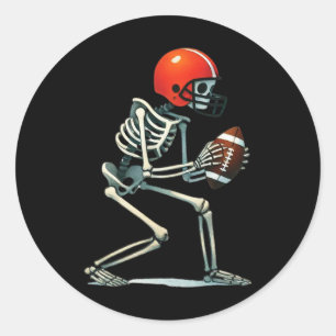 Sticker Rond Costume de pied de squelette d'Halloween drôle pou