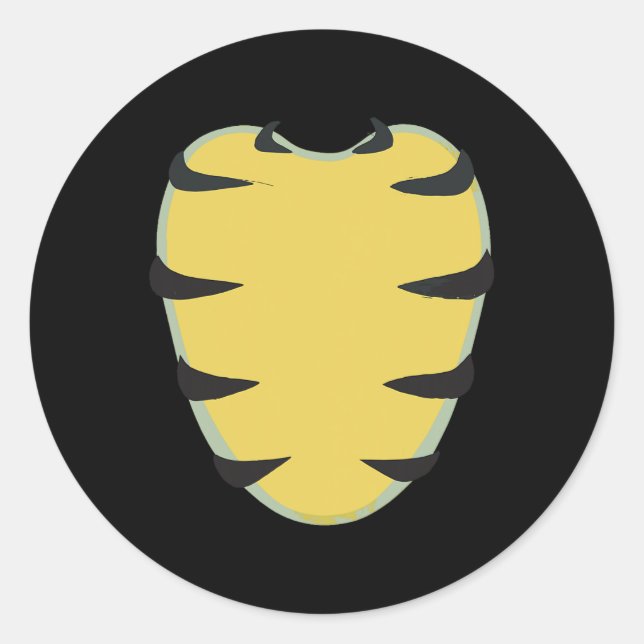 Sticker Rond Costume de poitrine de ventre Iguana Vert mignonne (Devant)