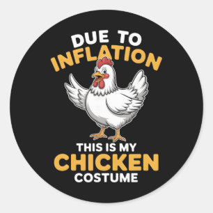 Sticker Rond Costume de poulet