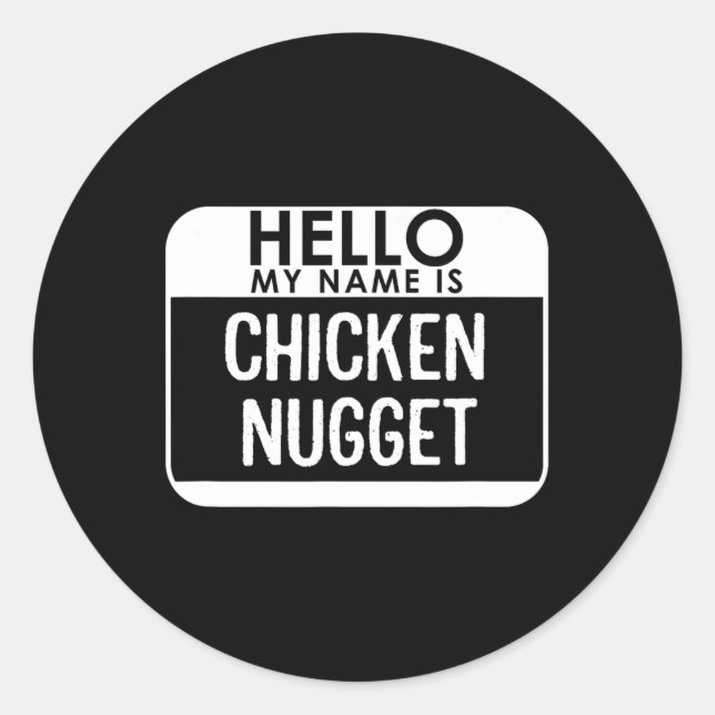 Sticker Rond Costume de poulet Nugget amusant Dernière minute f (Devant)