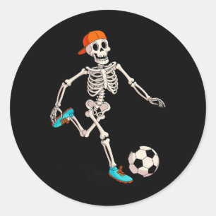 Sticker Rond Costume de soccer squelette d'Halloween