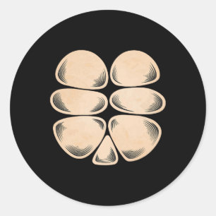 Sticker Rond Costume de ventre de tortue costume animal de Tort
