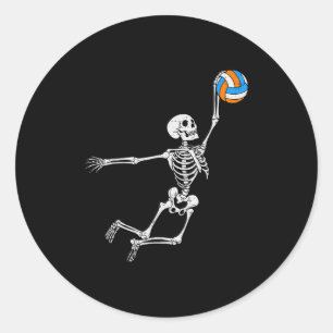 Sticker Rond Costume de volleyball squelette d'Halloween garçon