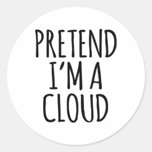 Sticker Rond Costume d'Halloween amusant - Cloud Cadeau Sky Hig