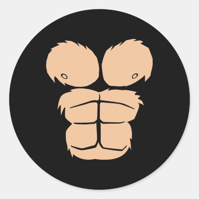 Sticker Rond Costume d'Halloween Amusant Singe Gorille Costume  (Devant)