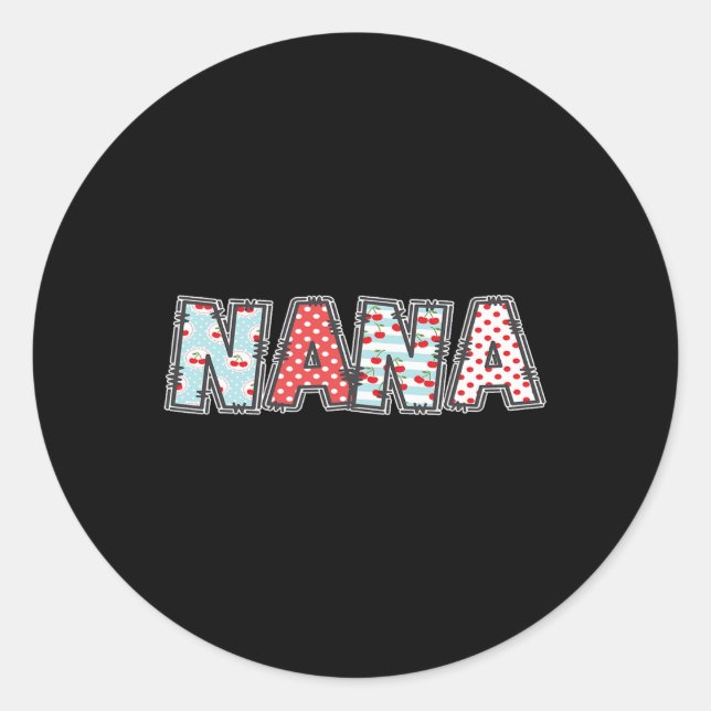 Sticker Rond Costume d'Halloween Boho Cherry Grand-mère Nana (Devant)