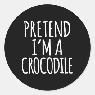 Sticker Rond Costume D'Halloween Fun Lazy - Prétendre Que Je Su