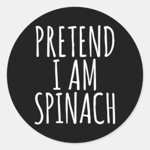 Sticker Rond Costume D'Halloween Lazy Amusant Faire semblant Je