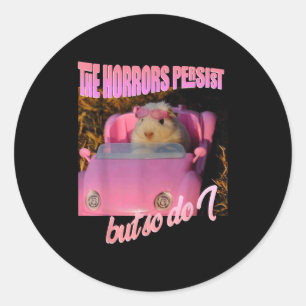 Sticker Rond Costume d'Halloween - Les horreurs persistent mais
