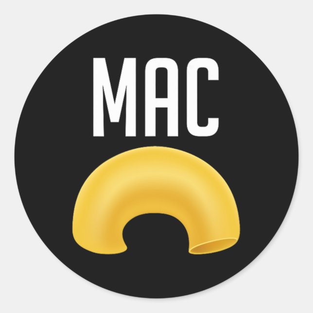 Sticker Rond Costume D'Halloween Macaroni Et Fromage Fun Corres (Devant)