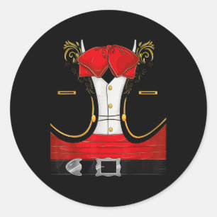Sticker Rond Costume d'Halloween Mariachi mexicain Charro Cinco