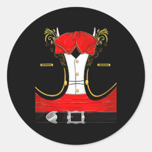 Sticker Rond Costume d'Halloween Mariachi mexicain Charro Cinco