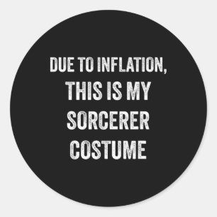 Sticker Rond Costume d'Halloween sorcier