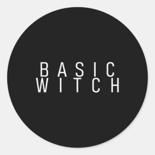 Sticker Rond Costume d'Halloween sorcière Sic Witch