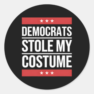 Sticker Rond Costume d'Halloween Trump 2025