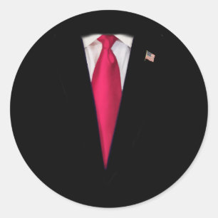 Sticker Rond Costume d'Halloween Trump pour enfants
