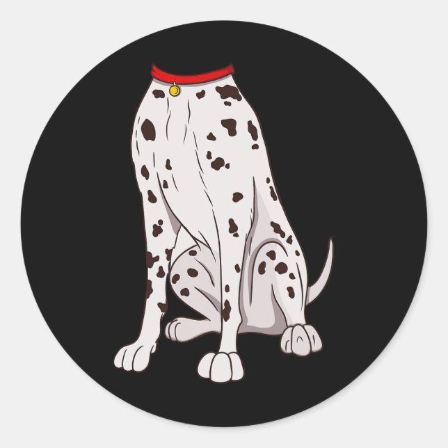 Sticker Rond Costume Drôle Pour Halloween Chien Animal Cosplay (Devant)