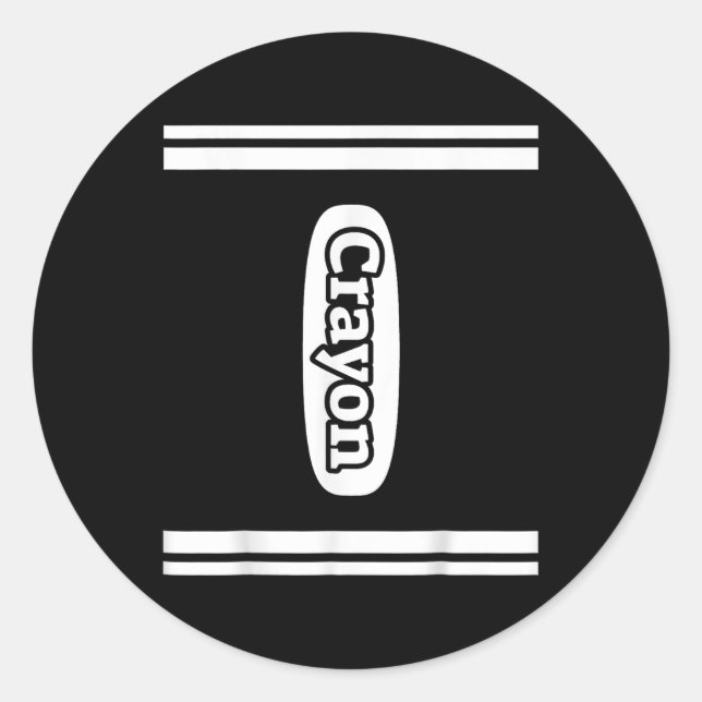 Sticker Rond Costume Halloween Crayon (Devant)