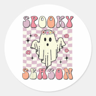 Sticker Rond Costume Halloween de saison éffrayante