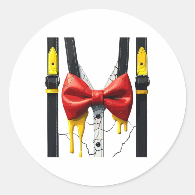 Sticker Rond Costume Humpty Dumpty Halloween Cracked Oeuf (Devant)