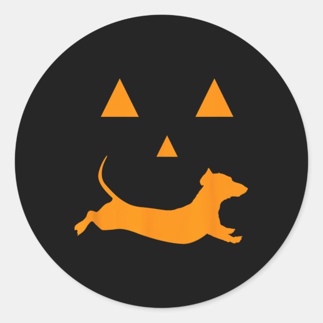 Sticker Rond Costume Jack-o-lanterne du Citrouille d'Halloween  (Devant)