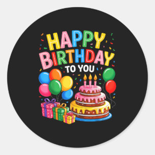 Sticker Rond Costume Joyeux Anniversaire Pour Hommes Femmes Gar