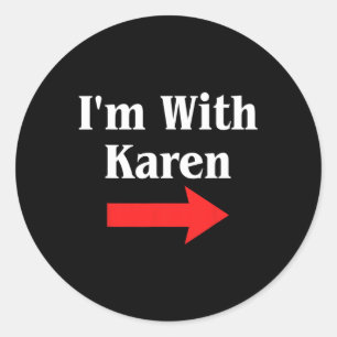 Sticker Rond Costume Karen Halloween