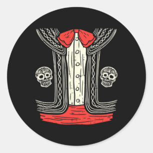 Sticker Rond Costume mexicain Mariachi Halloween Costume mexica