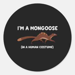 Sticker Rond Costume mongole drôle Halloween Graphique