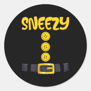 Sticker Rond Costume nain d'Halloween éternué - Correspondance