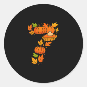 Sticker Rond Costume Numéro 67 Six Sept 6 7 Mème Thanksgiving