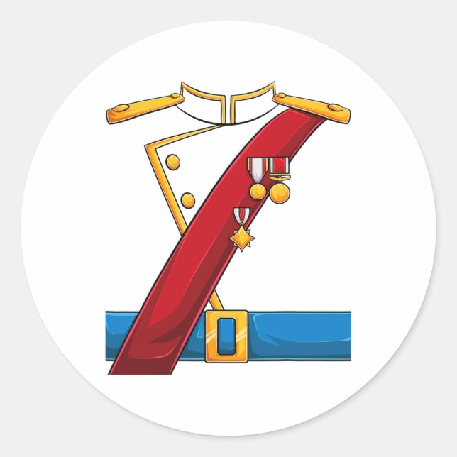 Sticker Rond Costume Prince Charming Halloween Enfants garçons  (Devant)