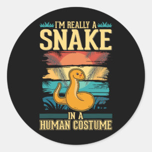 Sticker Rond Costume serpent Halloween