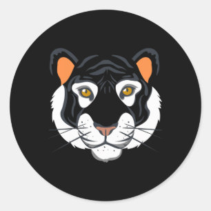 Sticker Rond Costume visage tigre Halloween Faire semblant d'êt