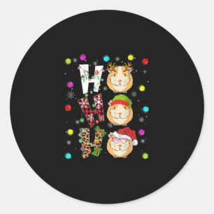 Sticker Rond Costumes d'animaux de Noël Funny Hamster Lover Gi