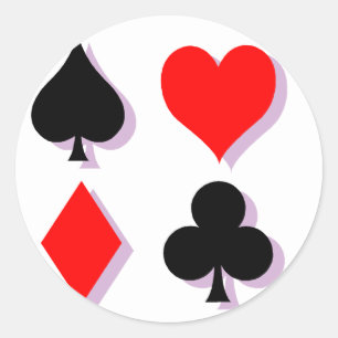 Sticker Rond Costumes de carte